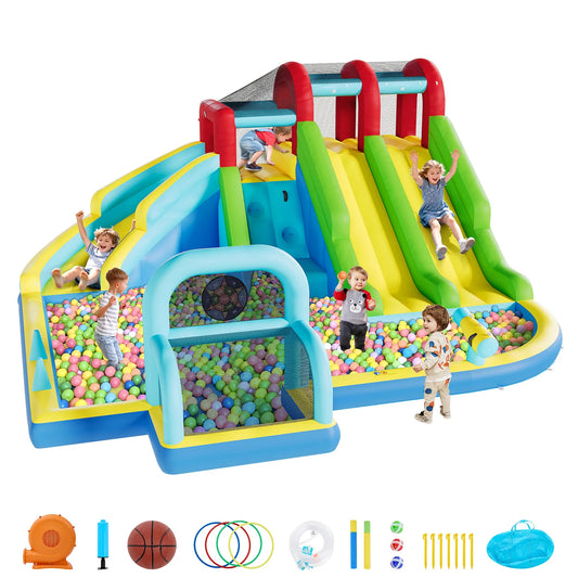 TWISTER.CK Inflatable Bounce House With Water Slides For Outdoor Fun