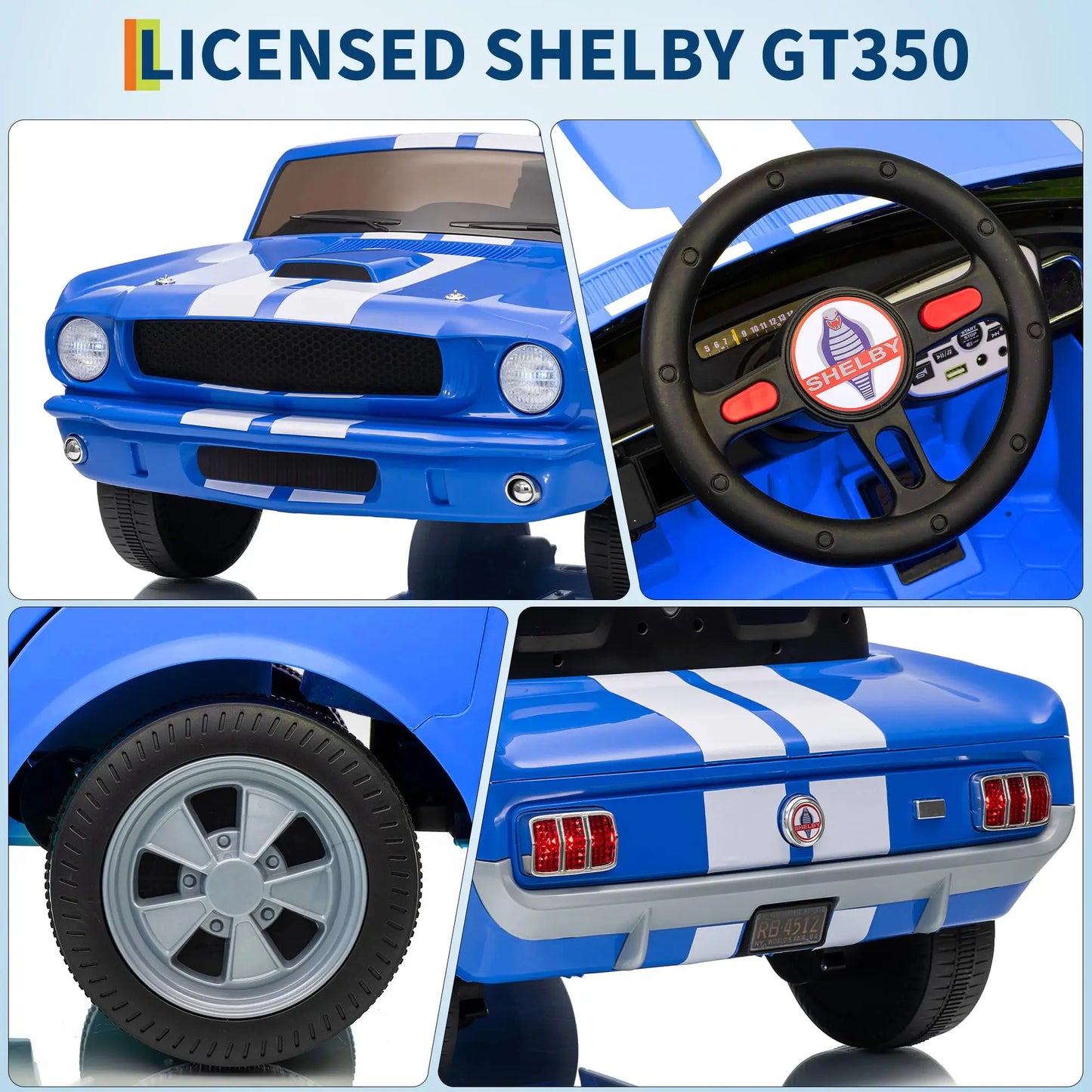 Kids 24V Electric Car 2 Seater Ride On Vehicle Toy