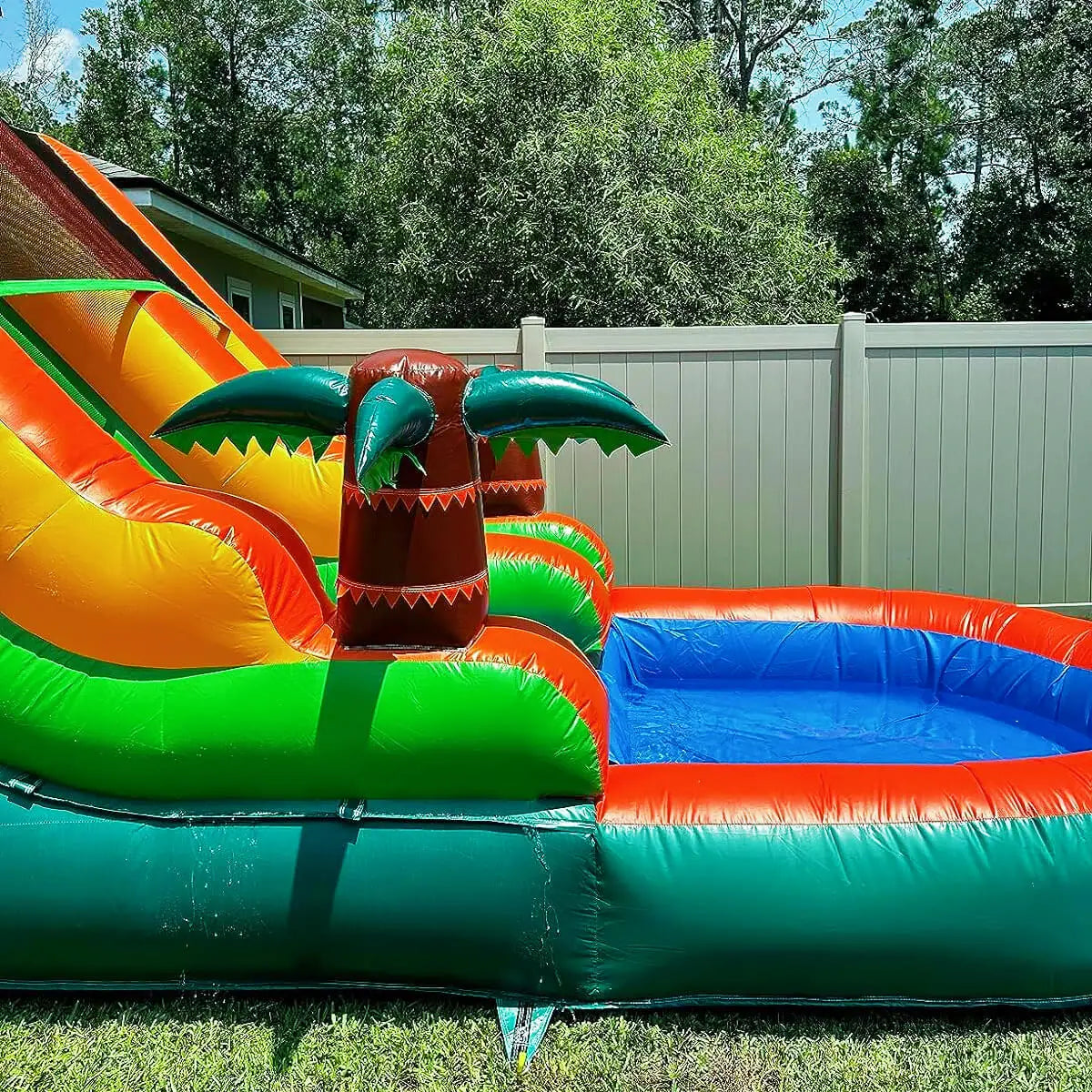 King Inflatable Large Outdoor Pool Water Slide Bounce Play Set