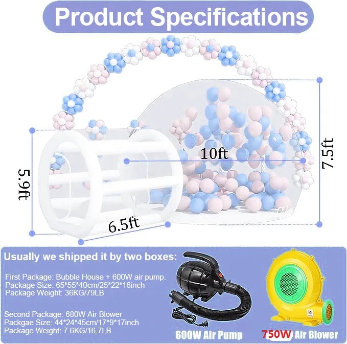 Ejia Inflatable Bubble House Tent for Children's Parties