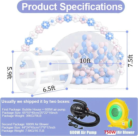 Ejia Inflatable Bubble House Tent for Children's Parties