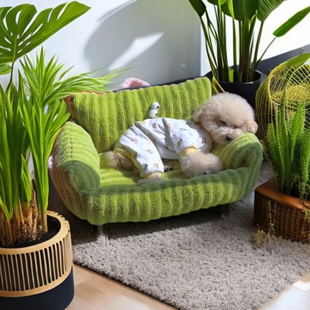 Winter Warm Pet Sofa Kennel Nest For Dogs Cozy Bed