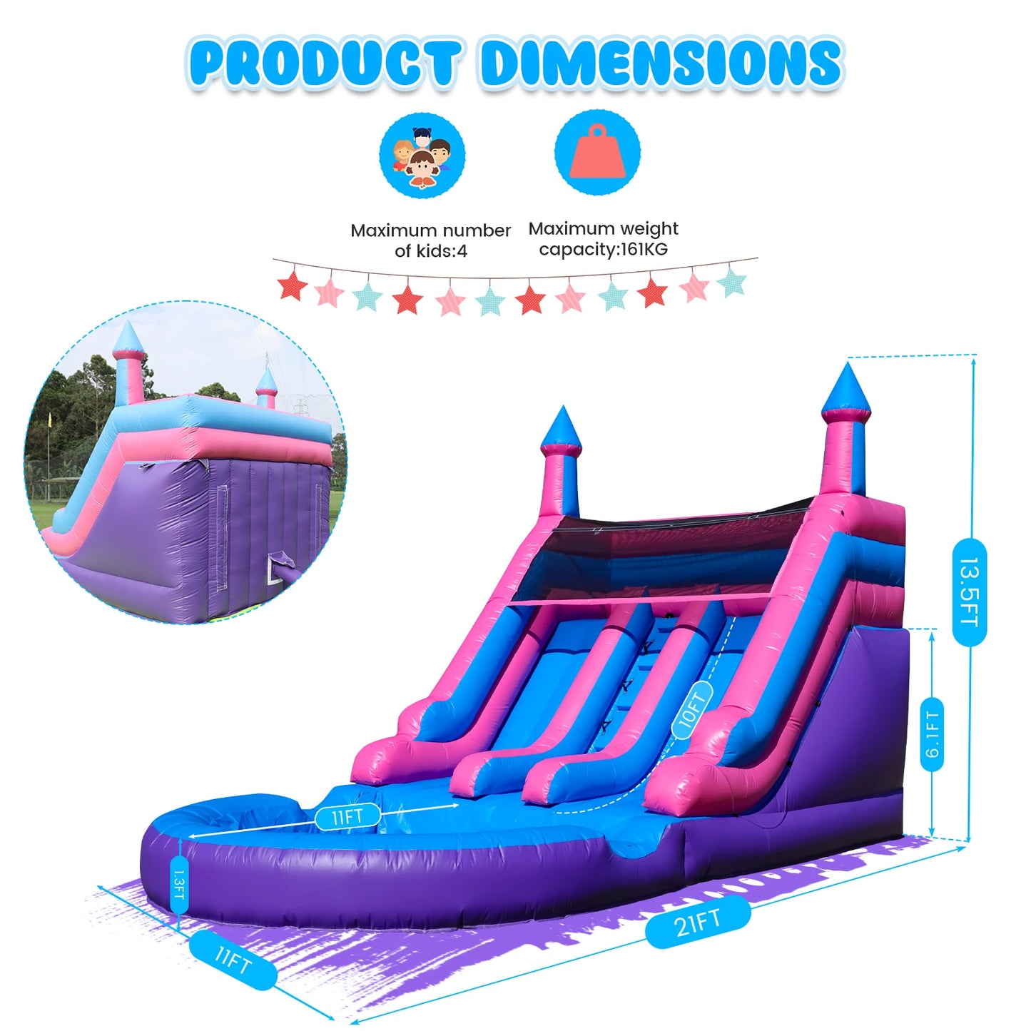 RTS Inflatable Commercial Water Slide for Kids with Blower