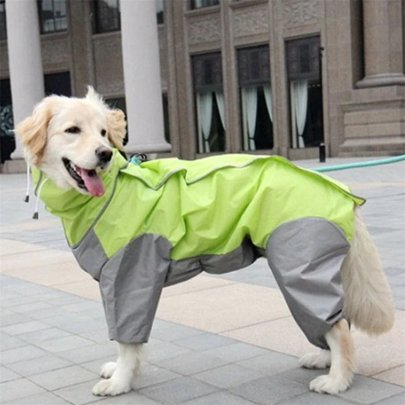 Dog Raincoat Hooded Waterproof Jumpsuit For Outdoor Use