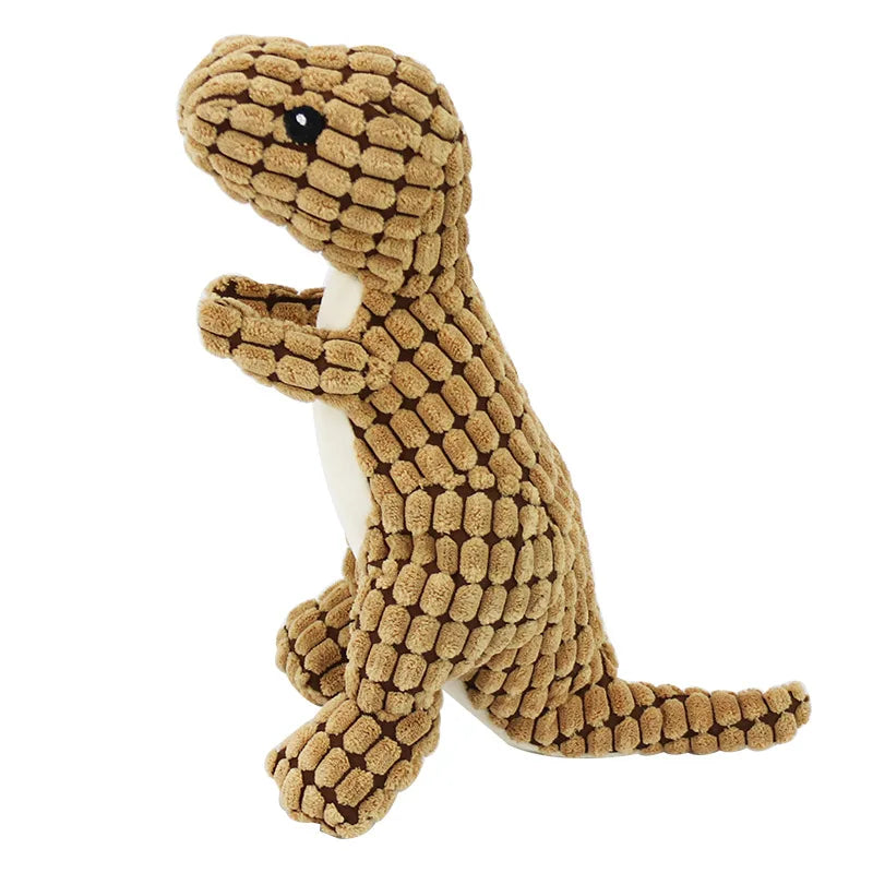 Dog Chew Toy Stuffed Dinosaur Shape For Training And Play