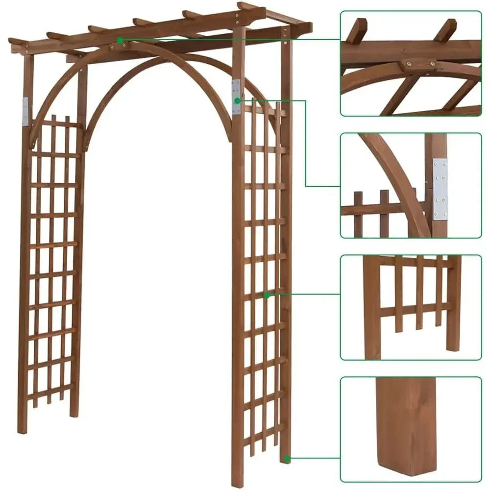Elegant Wooden Wedding Arch Pergola and Photo Booth Stand