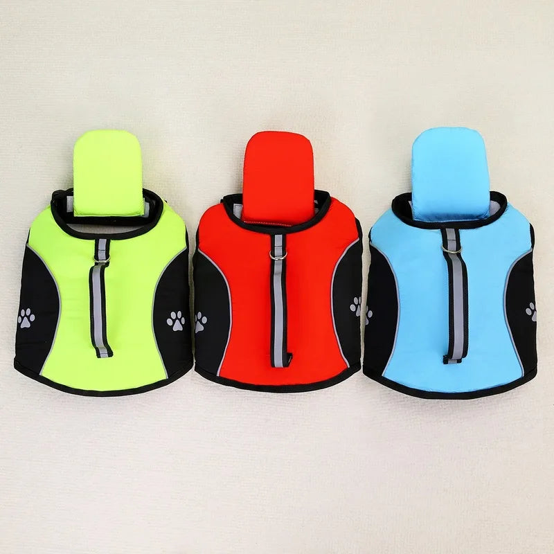 Dog Life Vest With Adjustable Buoyant Swimming Jacket