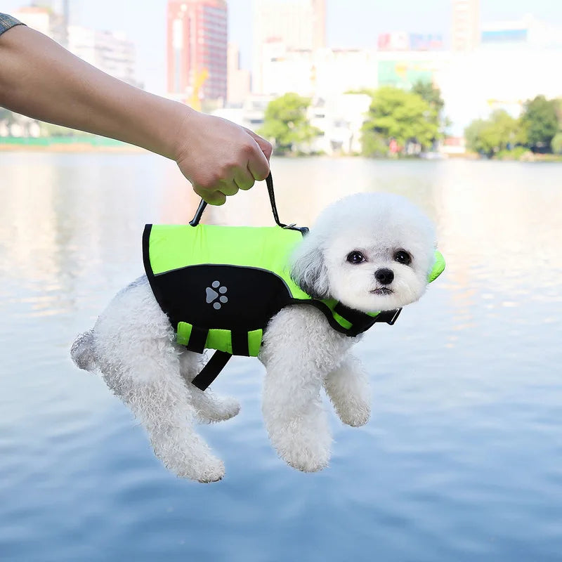 Dog Life Vest With Adjustable Buoyant Swimming Jacket