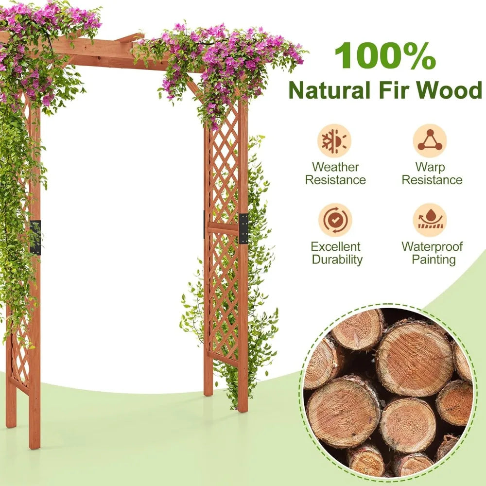Wooden Garden Arch Wedding Pergola Customizable Design