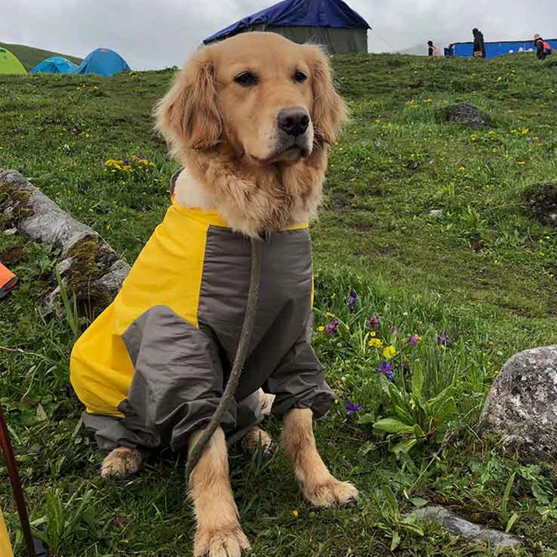 Dog Raincoat Hooded Waterproof Jumpsuit For Outdoor Use