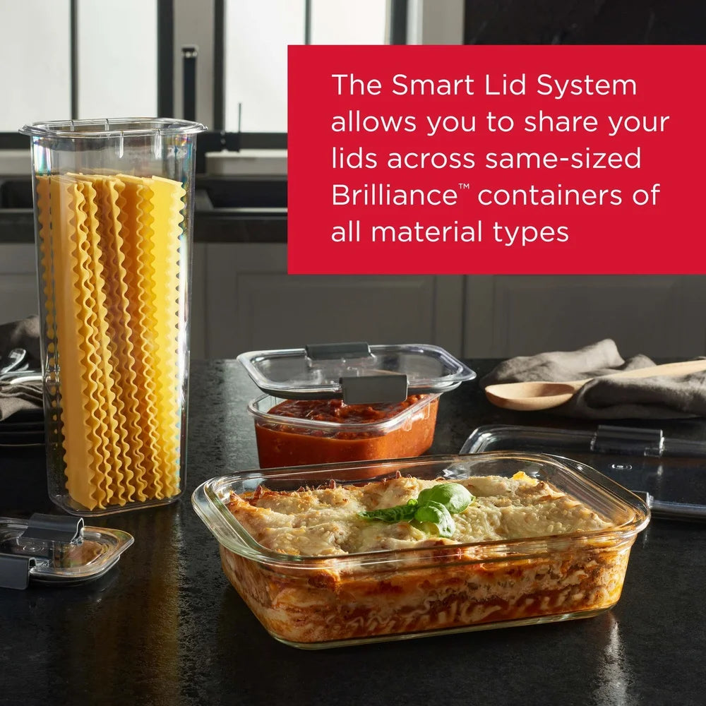 Airtight Leak Proof Glass Food Storage Containers Vented Microwave Safe