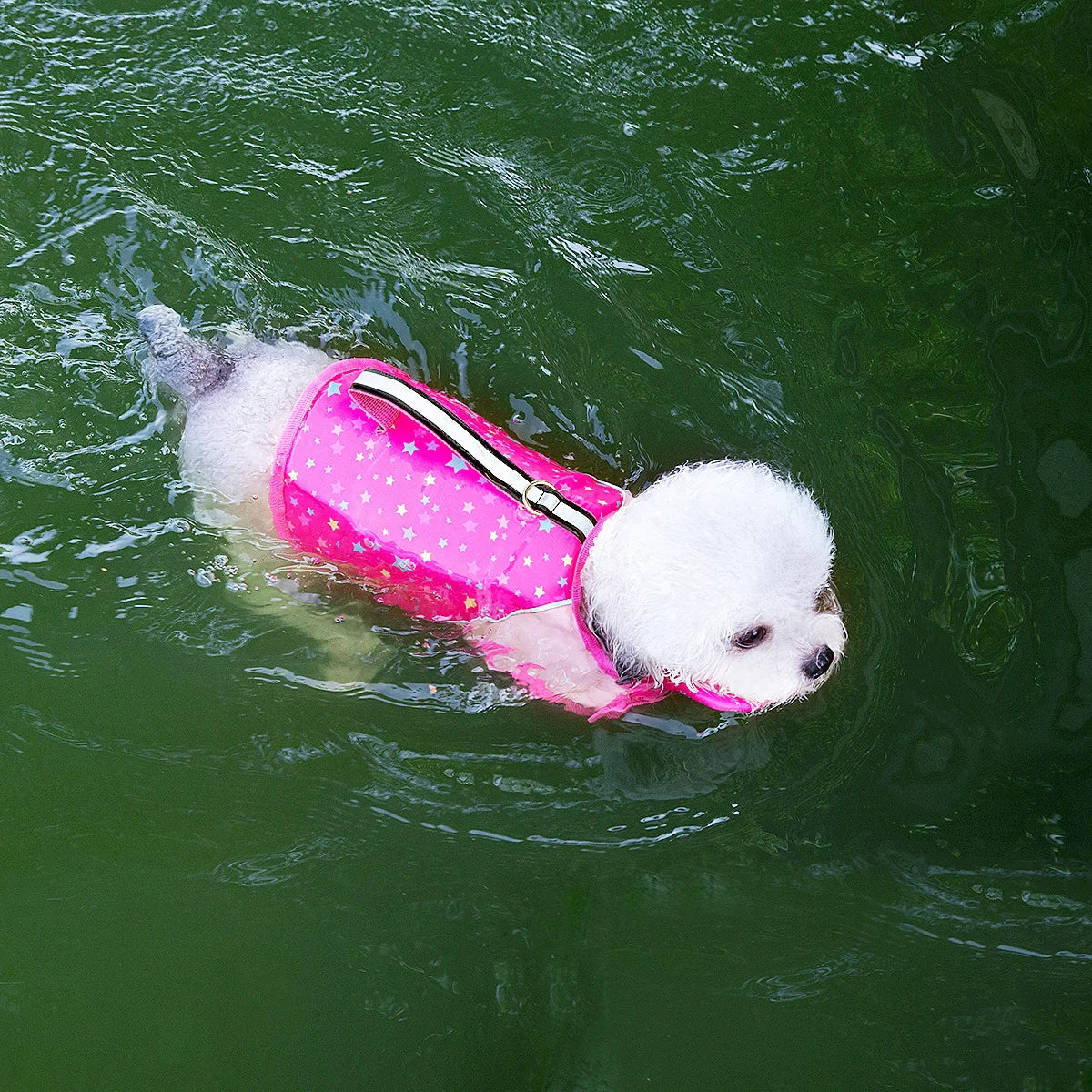 Dog Life Vest With Adjustable Buoyant Swimming Jacket