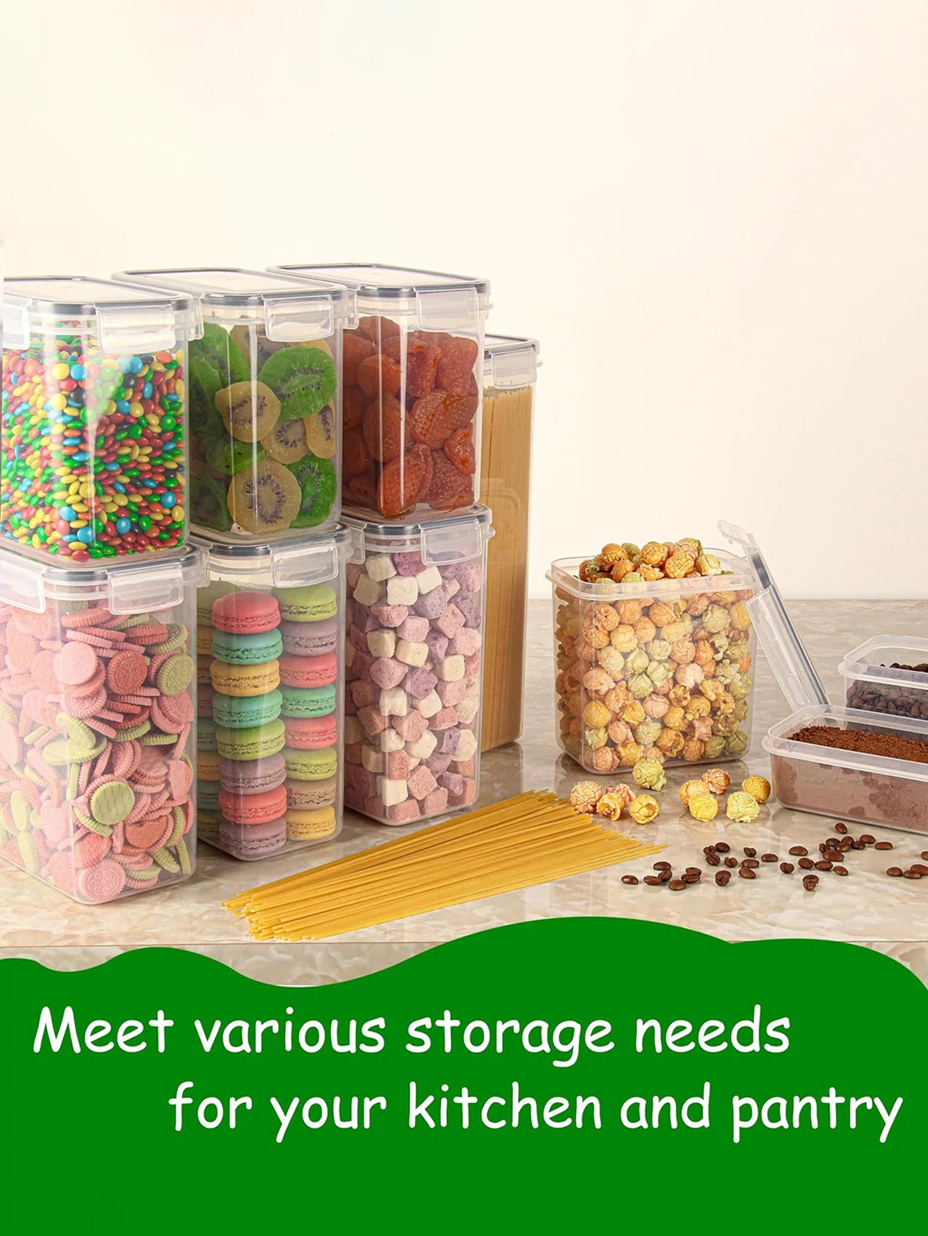 24 Piece Moisture Proof Airtight Food Storage Containers Dishwasher Safe Labels