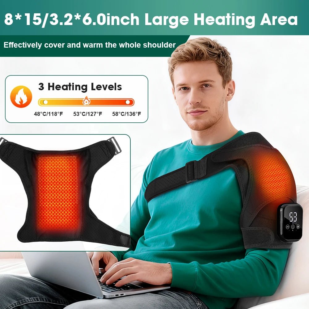 Moajaza Electric Shoulder Massage Belt With Adjustable Heating And Vibration