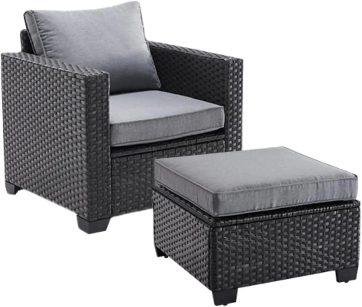 Farini Patio Rattan Sectional Sofa Set Outdoor Furniture Ottoman