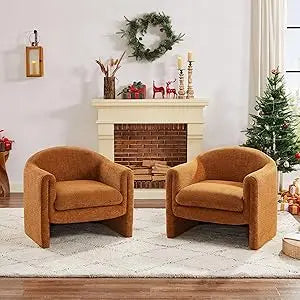Accent Chair Modern Upholstered Wood Frame for Living Room