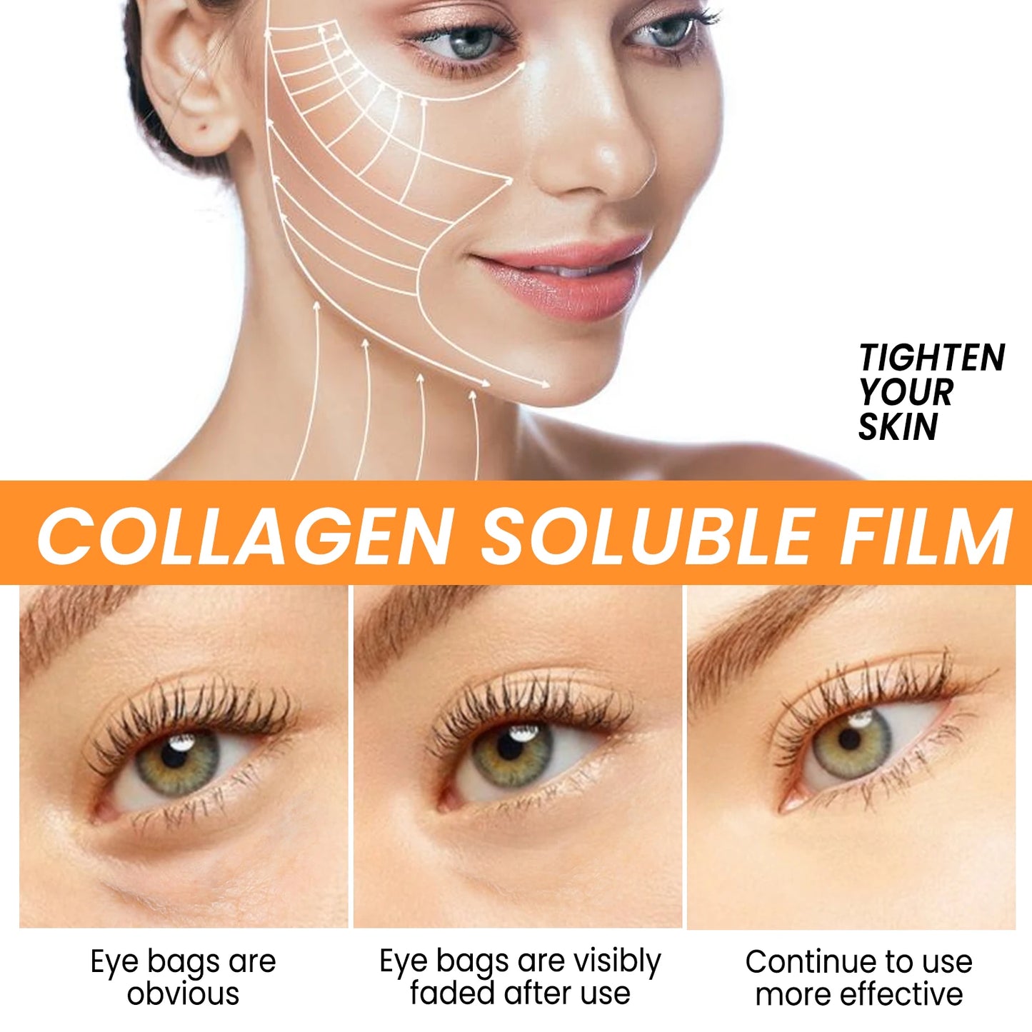 Jaysuing Collagen Soluble Facial Mask Hyaluronic Acid Tightens Brightens