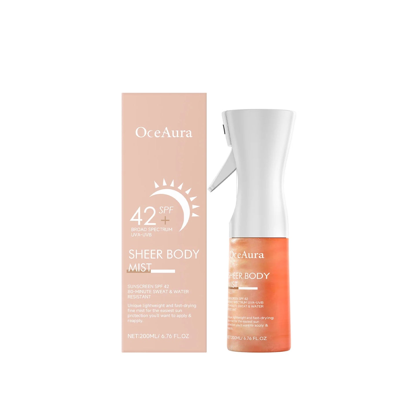 OceAura Hyaluronic Acid Sunscreen Spray SPF 42 UV Protector