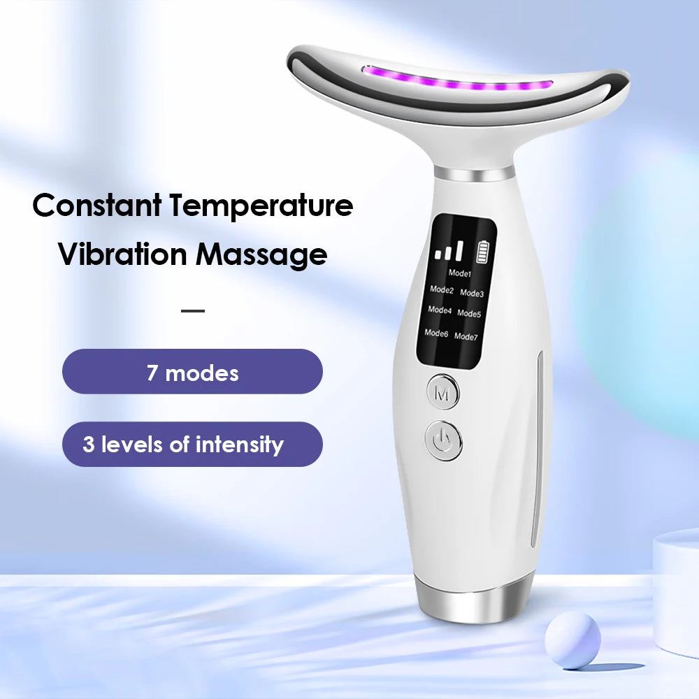 Hailicare LED Face Neck Beauty Device With Vibration Massage