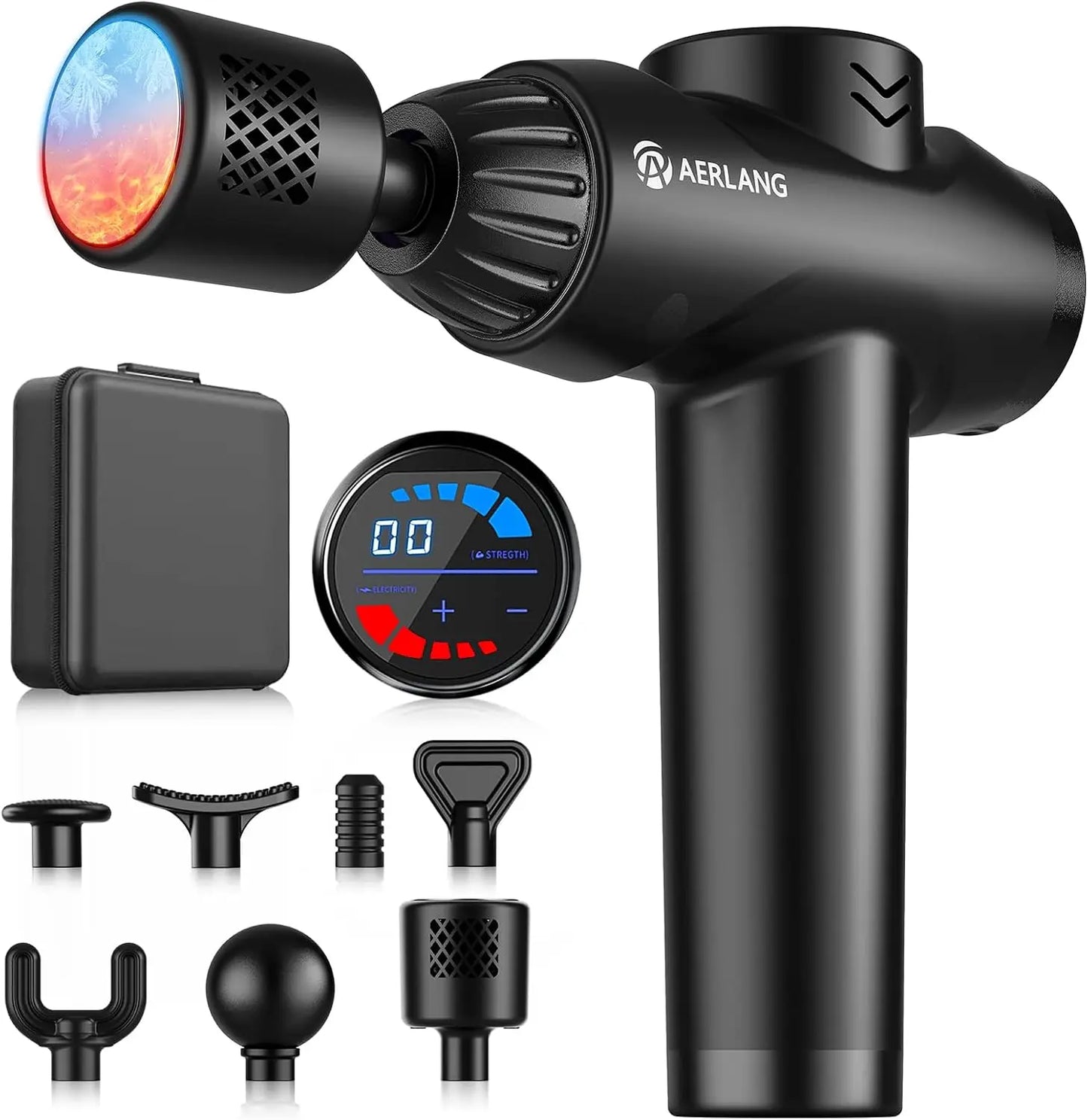 LINGTENG Smart Electric Fascia Gun High Vibration Massager