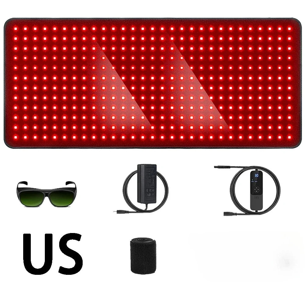 High Intensity LED Light Therapy Heating Pad 660nm 850nm LEDs