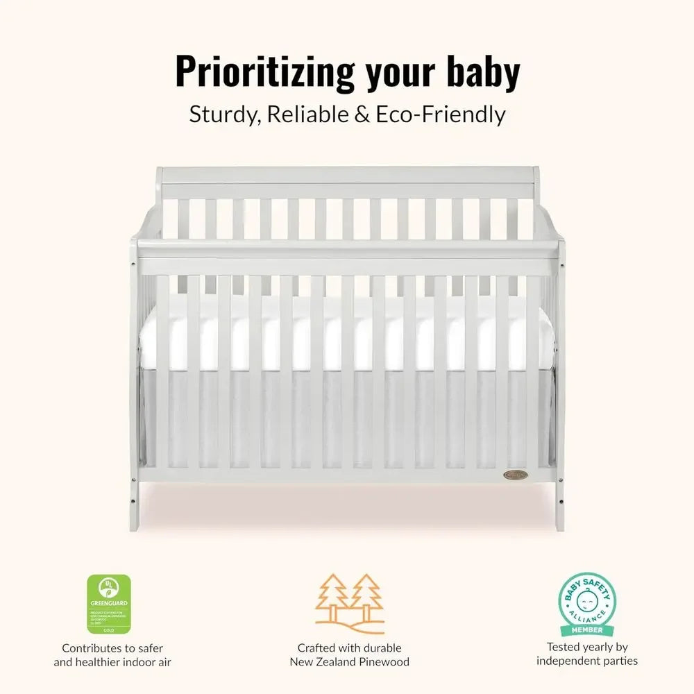 Convertible Crib With Four Mattress Options Greenguard Gold Certified