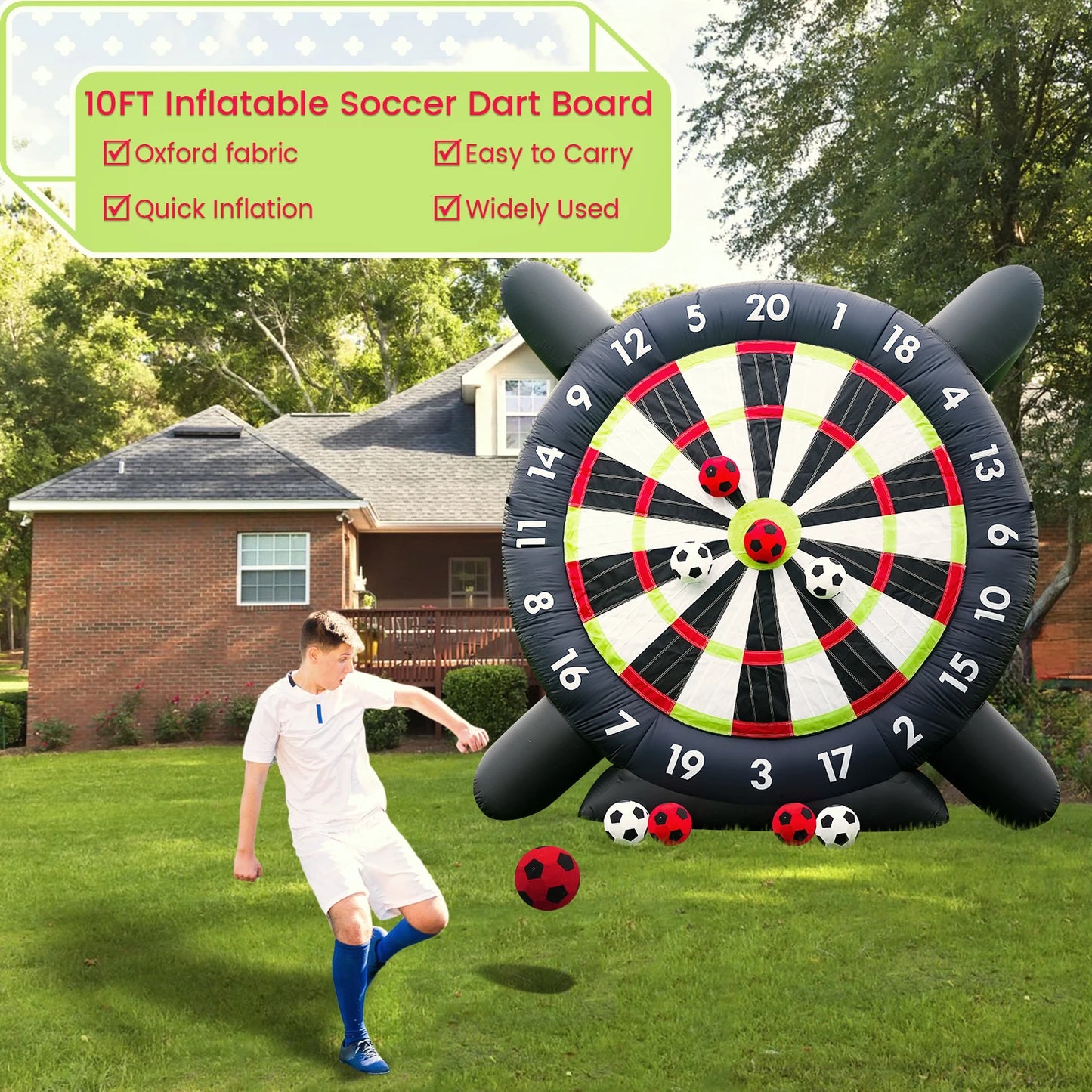 King Inflatable Giant Soccer Ball Darts Board With Blower