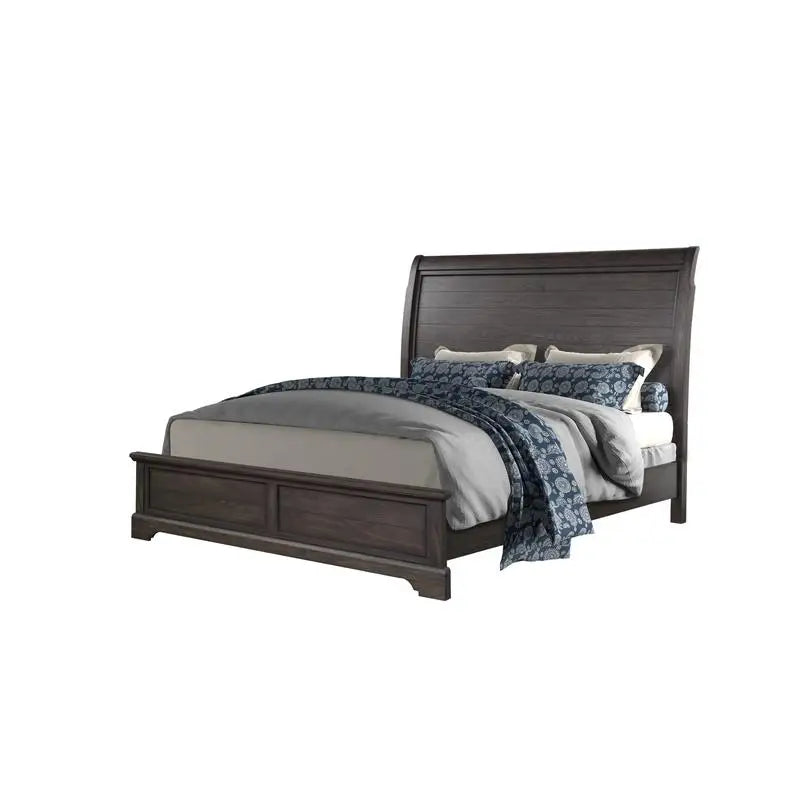Queen Sleigh Bed Set With Dresser Mirror Chest And Nightstand