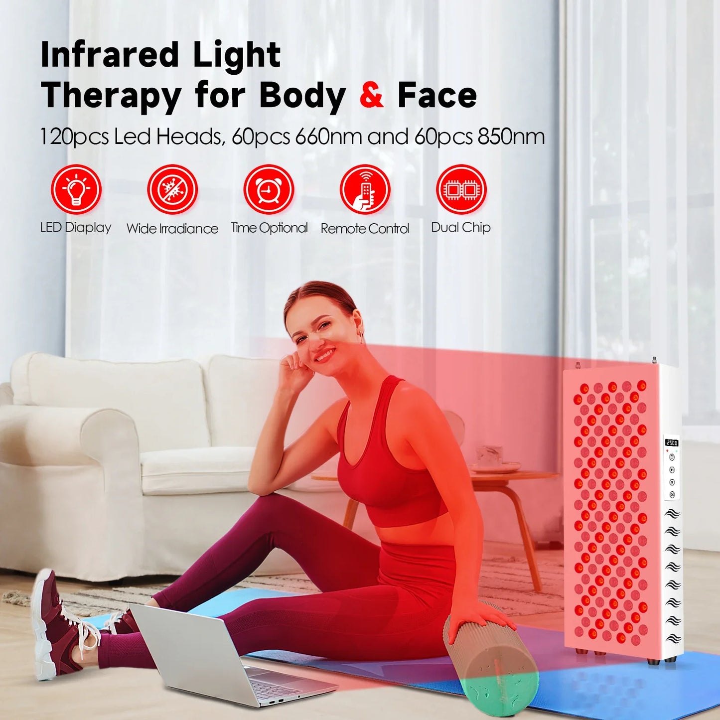 Astarexin Red Light Therapy Panel for Face and Body