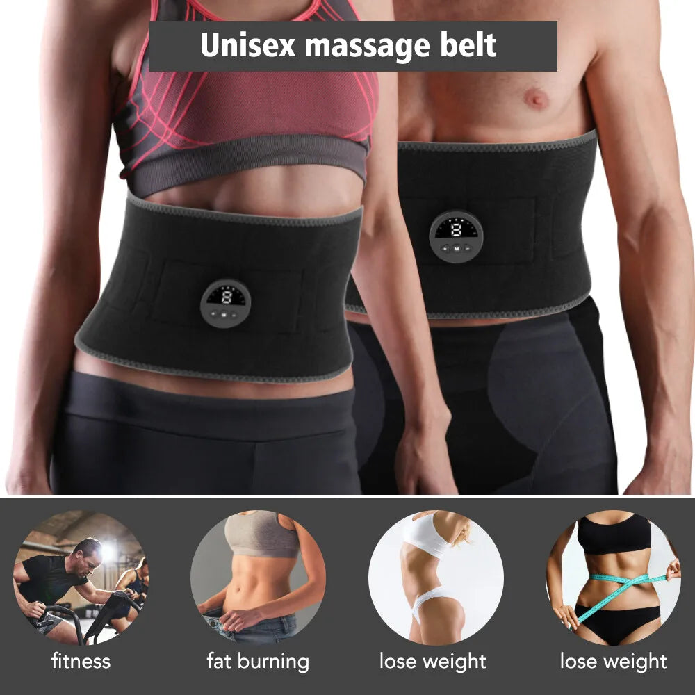 KTS EMS Waist Abdominal Trainer Belt USB Recharge Muscle Stimulator