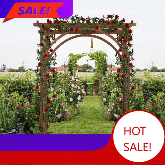 Elegant Wooden Wedding Arch Pergola and Photo Booth Stand