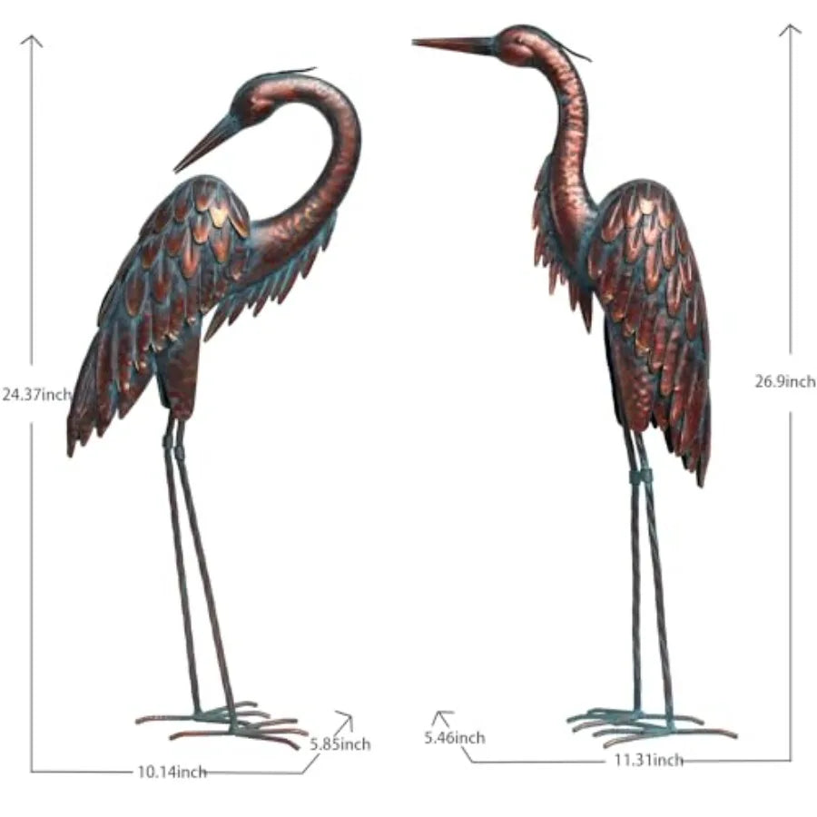 SHXI Metal Crane Statues For Garden Decor